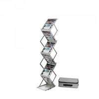 deflecto a4 folding stand double sided with carry case silver de36100