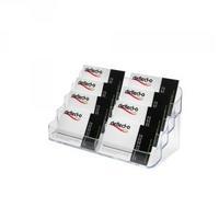 Deflecto 4-Tier 8-Pocket Business Card Holder Crystal DE70801