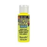 decoart crafters yellow neon acrylic paint 59 ml