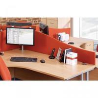 Desk Screen Wave 1200x400 200 Charcoal