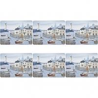 denby coastal lighthouse set of 6 placemats coasters coastal lighthous ...