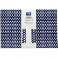 Denby Imperial Blue Woven Vinyl Placemats & Coasters