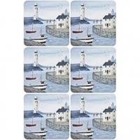 denby coastal lighthouse set of 6 placemats coasters coastal lighthous ...