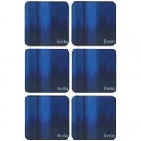 Denby Lifestyle Colours Imperial Blue Placemats & Coasters, Imperial Blue, 6pk Coasters