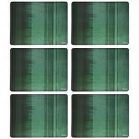 Denby Lifestyle Colours Green Placemats & Coasters, Green, 6pk Place Mats