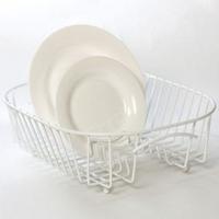 delfinware plate sink basket in white