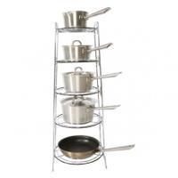 delfinware 5 tier saucepan stand chrome frame