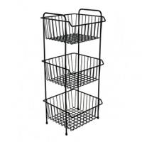 Delfinware 3 Tier Vegetable Rack Black