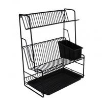 delfinware 3 tier plate rack black