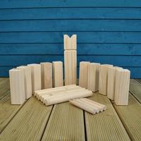 Deluxe Wooden Kubb Viking Chess Garden Game by Selections
