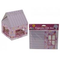 Designed Cupcake Gift Boxes Carry Transport Hold With Window Novelty Stationary