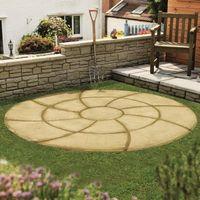 deco pak wiltshire swirl buff circular paving kit 209m