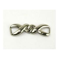 decorative link clasp fastener silver