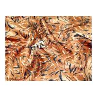 Decorative Animal Print Faux Suede Dress Fabric Brown & Copper