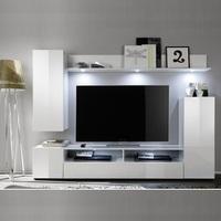 Delta Living Room Furniture Set 1 In White High Gloss