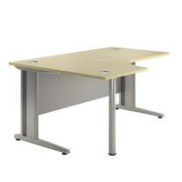 Deluxe Eco Ergonomic Desk Left Maple