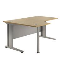 deluxe eco ergonomic desk right oak