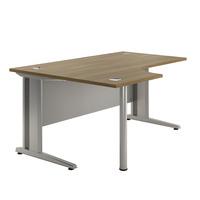 Deluxe Eco Ergonomic Desk Left Walnut