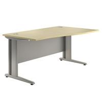 Deluxe Eco Wave Desk 1600 Right Maple