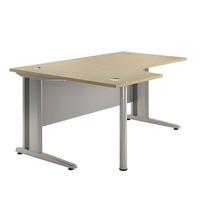 deluxe eco ergonomic desk left oak