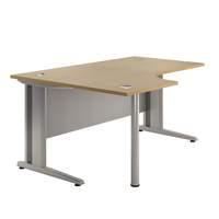 Deluxe Eco Ergonomic Desk Right White