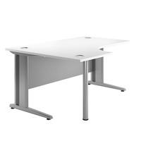 Deluxe Eco Ergonomic Desk Left White