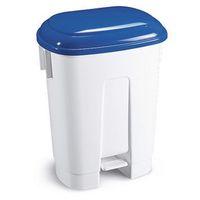 DERBY 30LT WHITE PLASTIC BIN W/BLUE LID