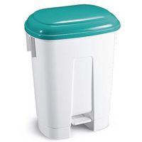 derby 30lt white plastic bin wgreen lid