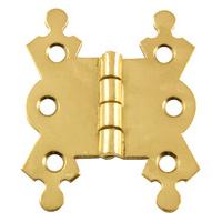 decorative hinge 158in electro brassed in pairs