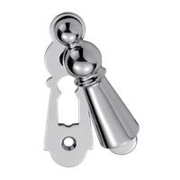 Delamain Bright Chrome Decorative Keyhole Cover 73x23mm