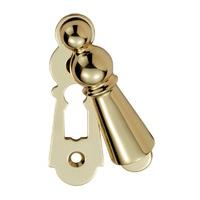 delamain brass decorative keyhole cover 73x23mm