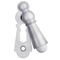 delamain matt chrome decorative keyhole cover 73x23mm