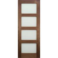 Deanta Coventry Walnut Frosted Glazed Prefinished Internal Door 78in x 24in x 35mm (1981 x 610mm)