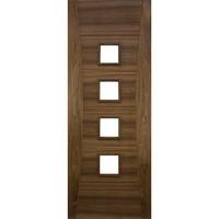 Deanta Pamplona Walnut Unglazed Prefinished Internal Fire Door 78in x 27in x 45mm (1981 x 686mm)