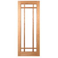 deanta kerry clear glass oak unfinished internal door 78in x 33in x 35 ...