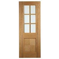 deanta kensington oak prefinished glazed internal door 78in x 27in x 3 ...