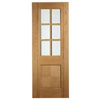 deanta kensington oak prefinished glazed internal door 78in x 24in x 3 ...