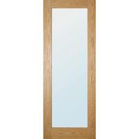 deanta walden clear glass oak unfinished internal door 78in x 24in x 3 ...