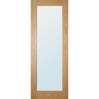 Deanta Walden Clear Glass Oak Unfinished Internal Door 78in x 27in x 35mm (1981 x 686mm)