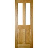 Deanta Bury Clear Glass Oak Pre Finished Internal Door 78in x 27in x 35mm (1981 x 686mm)