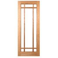 deanta kerry clear glass oak unfinished internal door 78in x 27in x 35 ...