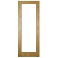 Deanta Walden Frosted Glass Oak Unfinished Internal Door 78in x 30in x 35mm (1981 x 762mm)