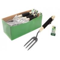 Deluxe Hand Fork With Wooden Cushion Grip Handle