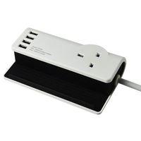 Desktop Charging Station 1.4m 4 x USB 13A 240 Volt