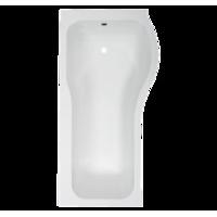 Deluxe Right-Hand P-Shaped Shower Bath with Front Panel and Screen - 1700mm