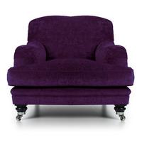 Demi Fabric Armchair Aubergine