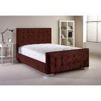 delaware velvet bed and mattress set mulberry velvet fabric double 4ft ...