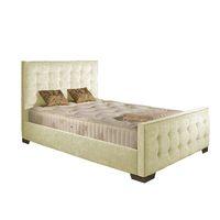 Delaware Fabric Divan Bed Frame Cream Chenille Fabric Single 3ft