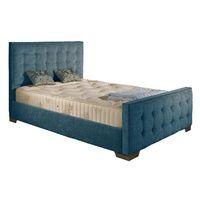 Delaware Fabric Divan Bed and Mattress Set Teal Chenille Fabric Single 3ft