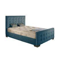 delaware fabric divan bed frame teal chenille fabric small single 2ft  ...